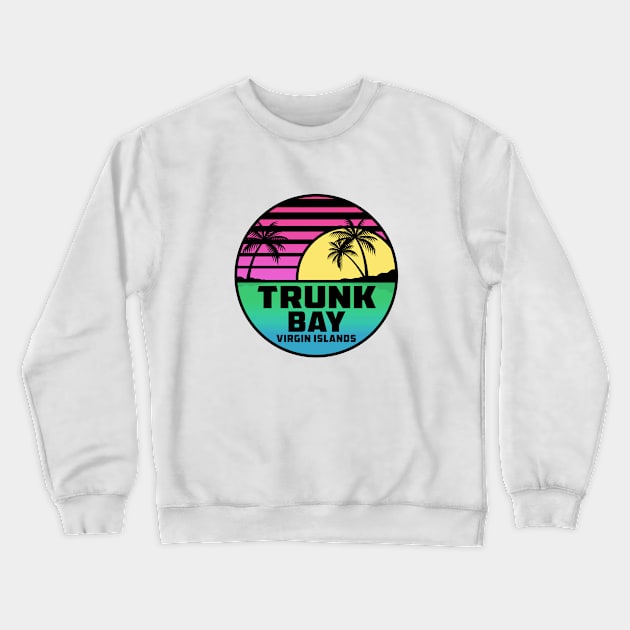 Trunk Bay Virgin Islands Saint John Tropical Beach Surfing Scuba Surf  Vacation Crewneck Sweatshirt by DD2019